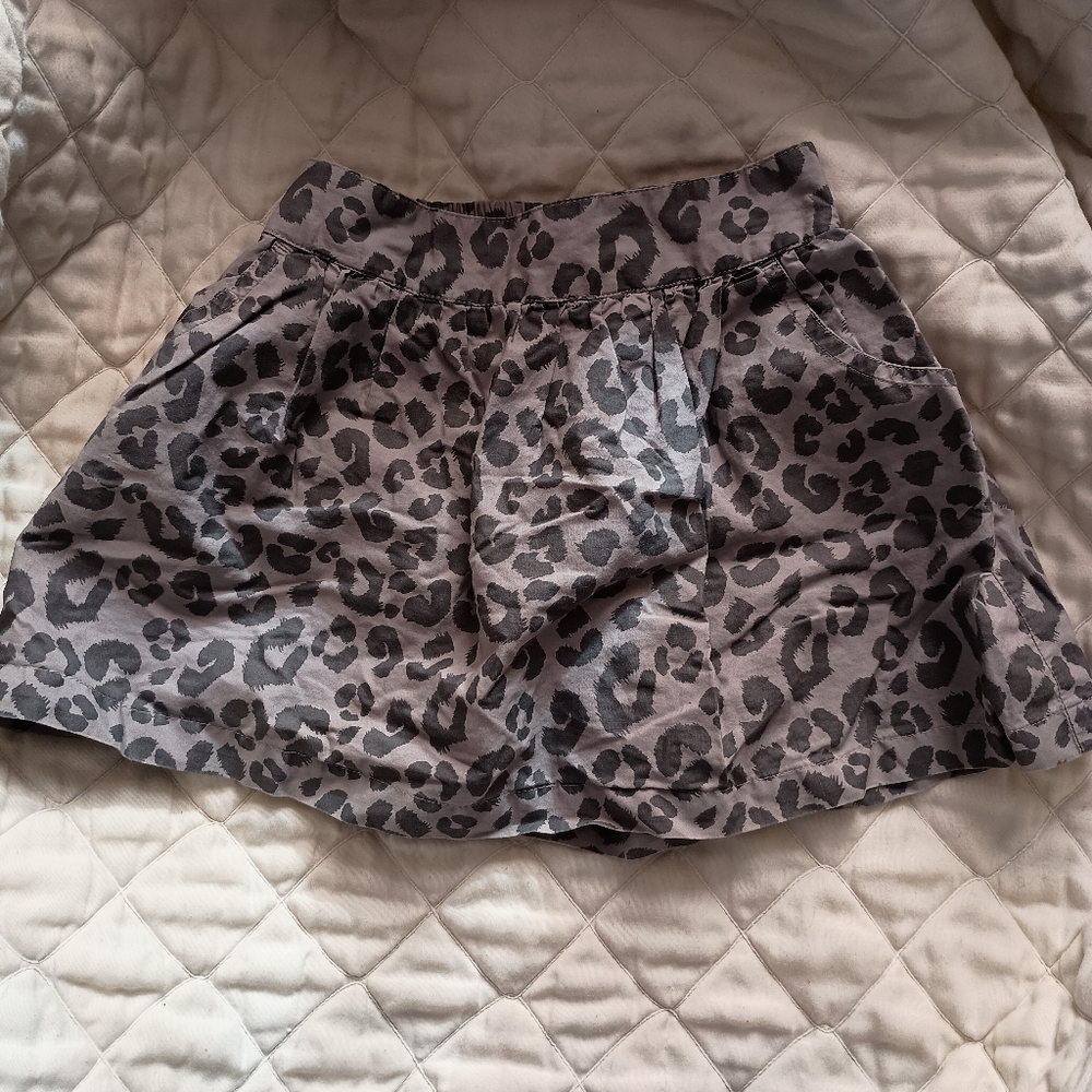 Vintage Girls Sonoma Gray Leopard Print Skort